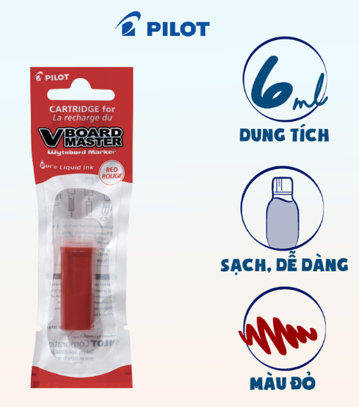 Ống mực bút lông bảng pilot v board master