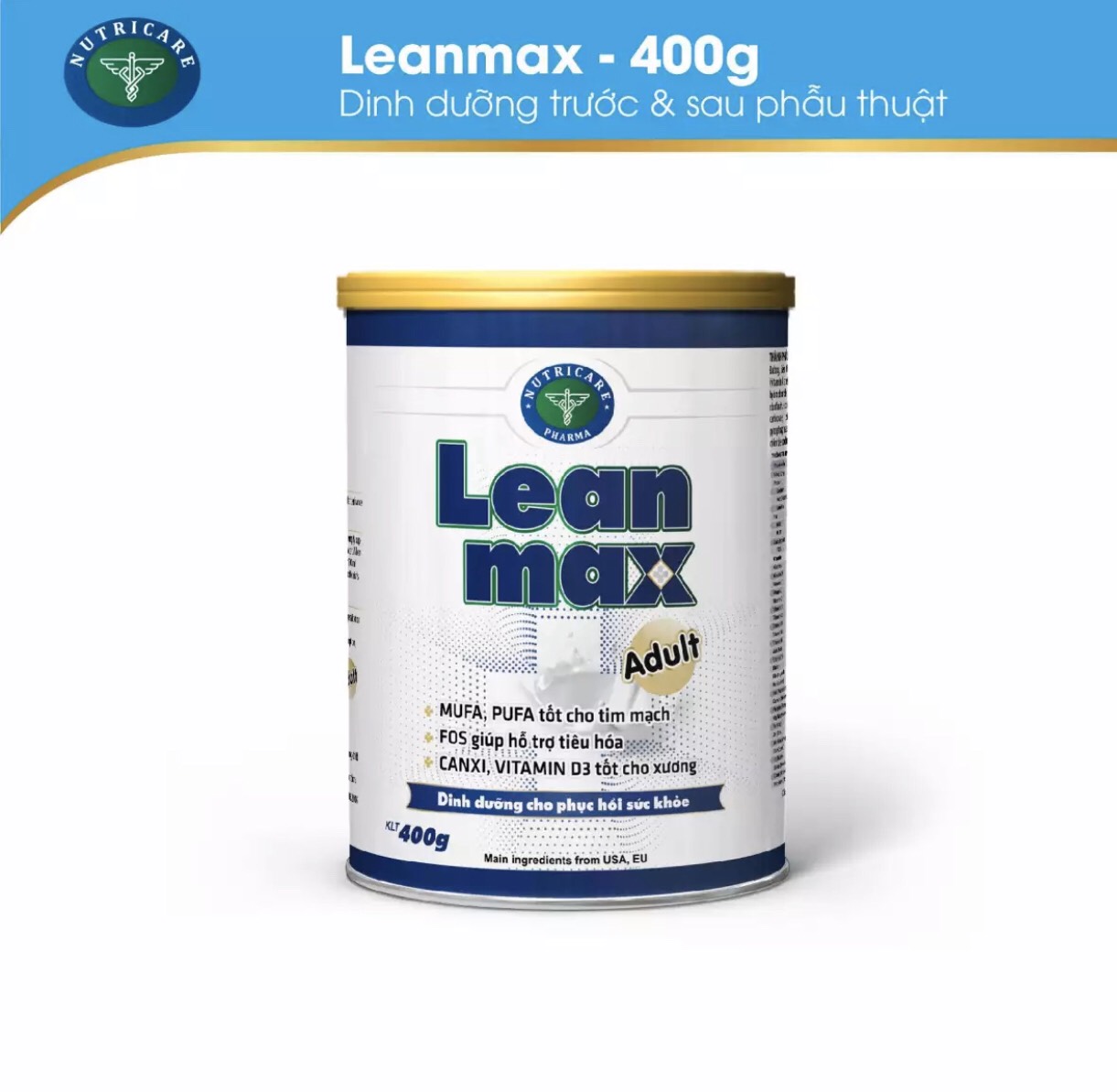 [HCM]sữa Leanmax Adult 400g - cho người ốm trước và sau phẫu thuật