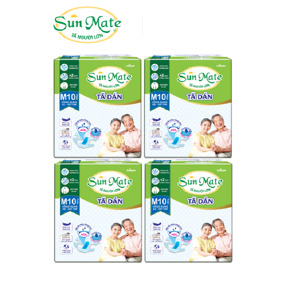 [FREESHIP] Combo 4 gói tã dán người lớn Sunmate size M10