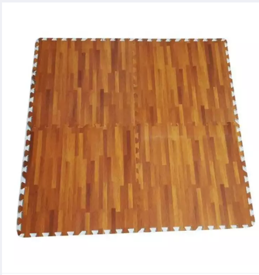 Bộ 12 miếng thảm xốp vân gỗ lót sàn kt 60x60 cm