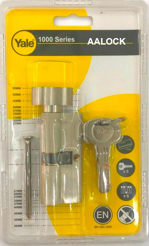 Ruột khóa cao cấp yale 1 đầu chìa vi tính- ruột khoá cửa thông phòng- 10-1003-3535-ck-22-01- npp aalock