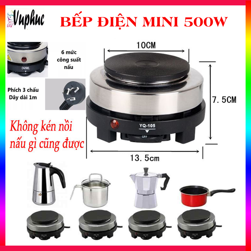 Bếp điện pha trà cafe Bếp điện mini 500w - Bếp điện đa năng - Bếp điện từ mini - Bếp điện đơn - Bếp từ đơn - Bep dien mini - Bếp điện từ giá rẻ - Bếp điện mini siêu nhỏ - Bếp điện mini du lịch không kén nồi