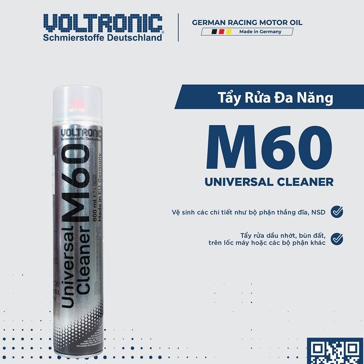 Dung dịch tẩy rửa dầu mỡ, vệ sinh thắng đĩa đa năng Voltronic M60