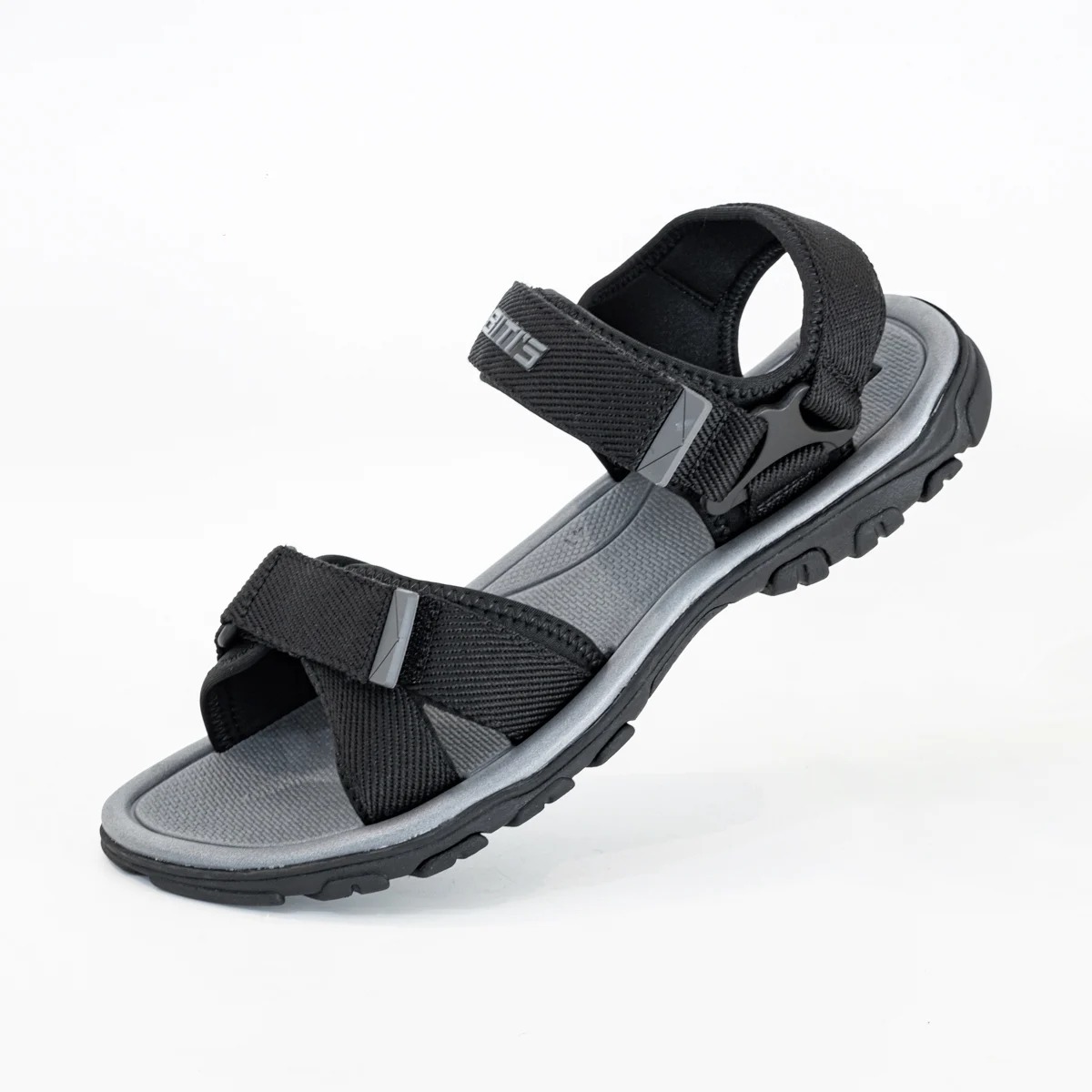 [Hoàn Xu] GIÀY SANDAL QUAI HẬU HỌC SINH NAM BITI'S ĐẾ CAO SU DRM038500 (ĐEN + XÁM) - BITIS