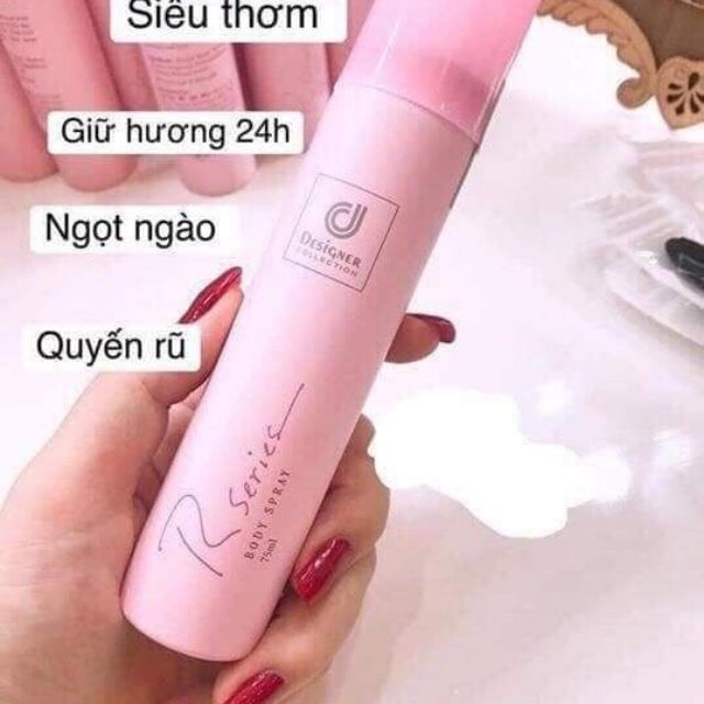 Xịt Thơm bocdy RSERIE hương hoa hồng