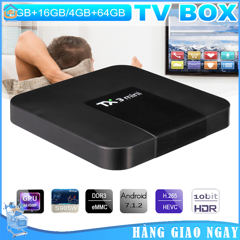 SPAndroid Tivibox TX3 Mini RAM 2GB ROM 16GB Android 10 4K UltraHD