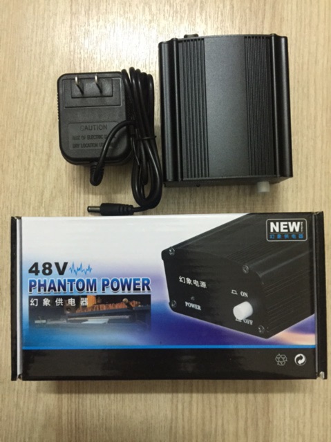 Nguồn Micro thu âm Phantom 48V chính hãng - Kèm adapter