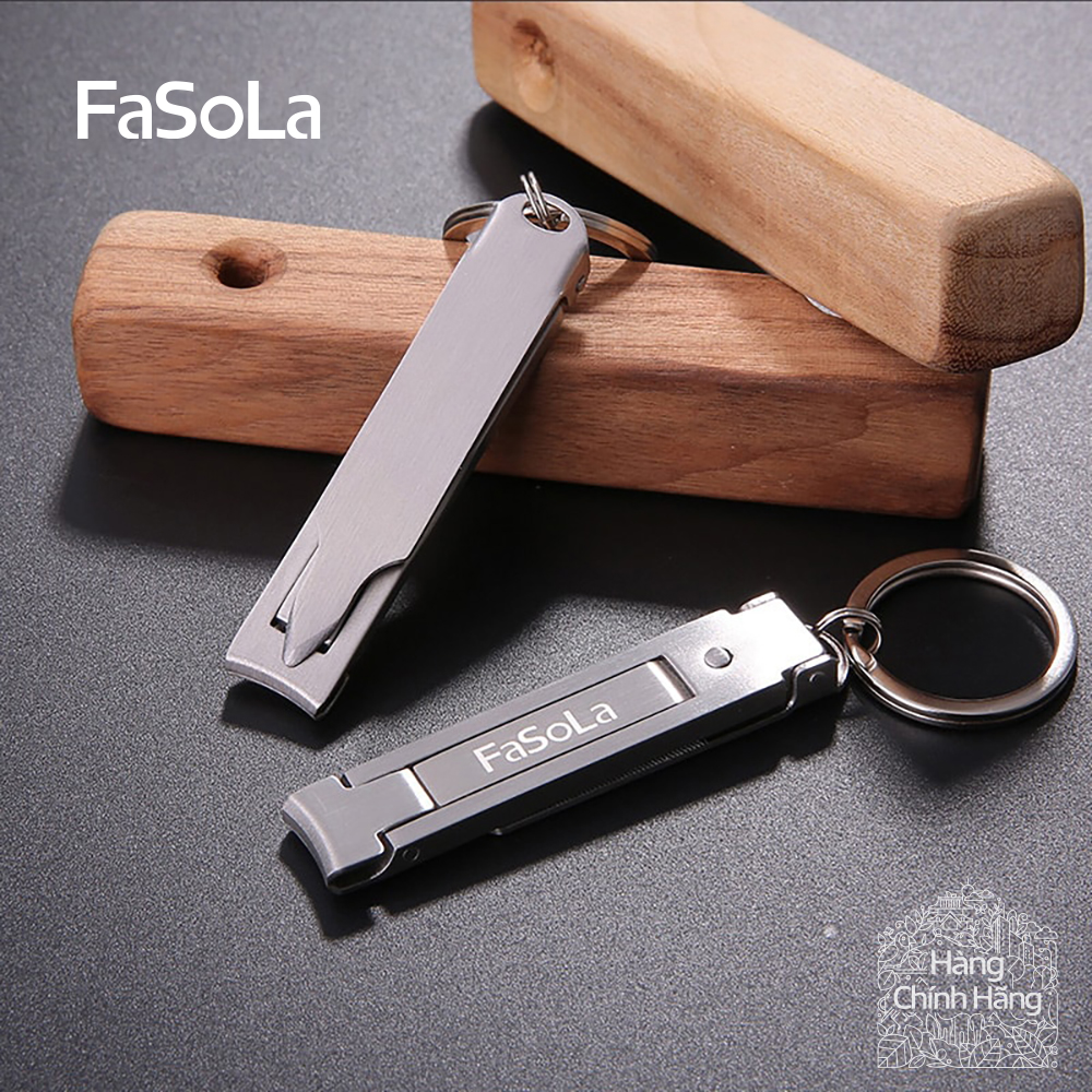 Đồ bấm móng tay dạng móc khóa bằng thép không gỉ FASOLA FSLJY-013