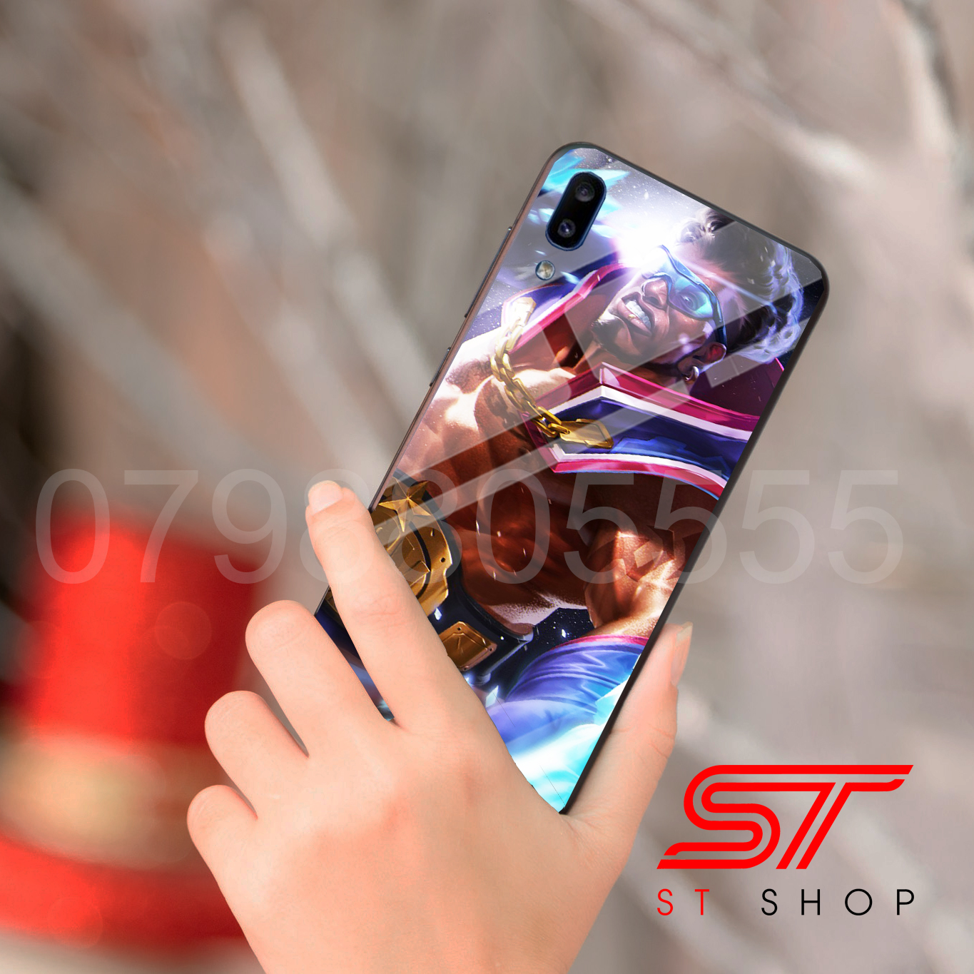 Ốp lưng kính in hình tướng Raz Liên Quân cho dòng máy iPhone