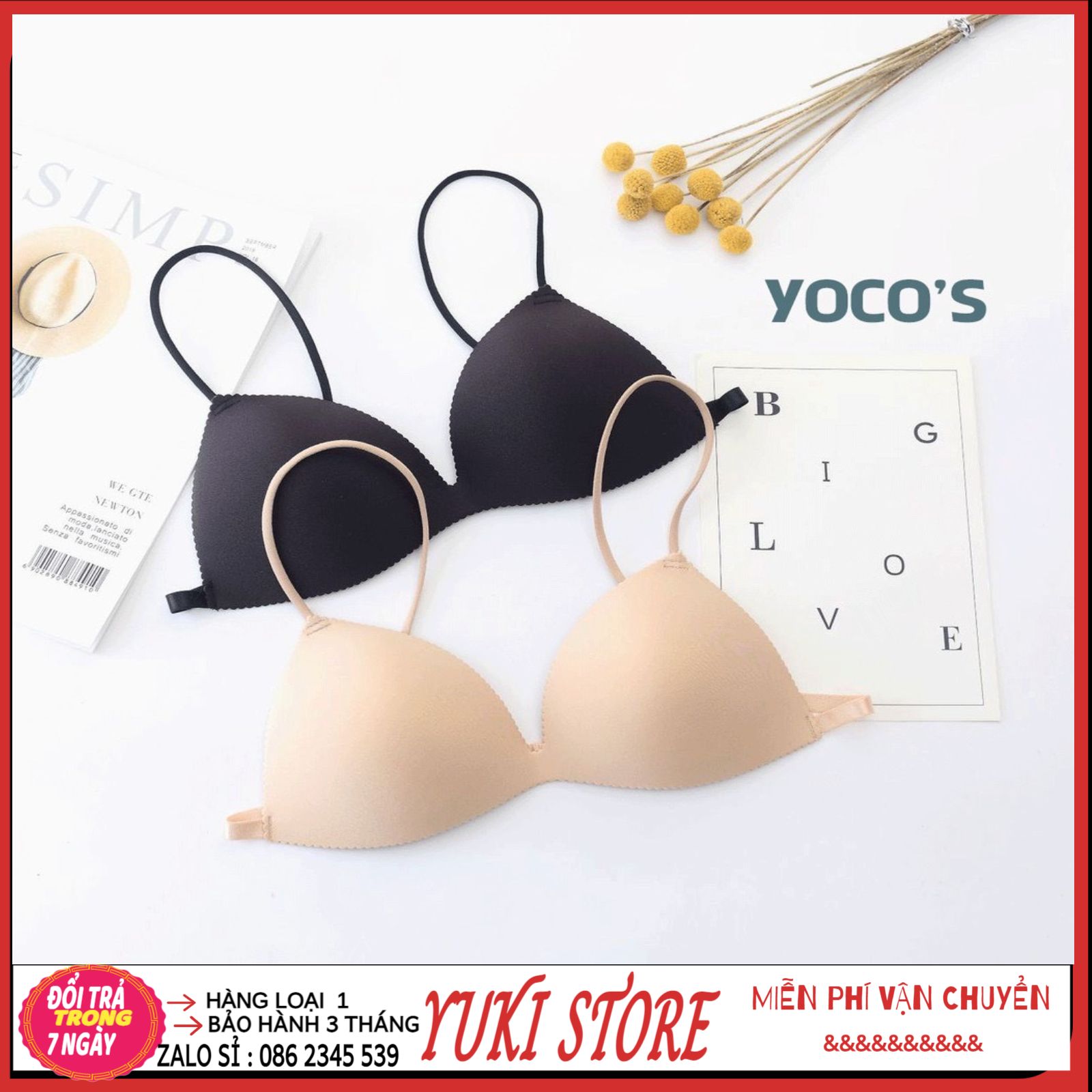 Áo ngực su dây mảnh 💝💝 yuki 818 💝💝 áo bra mút mỏng