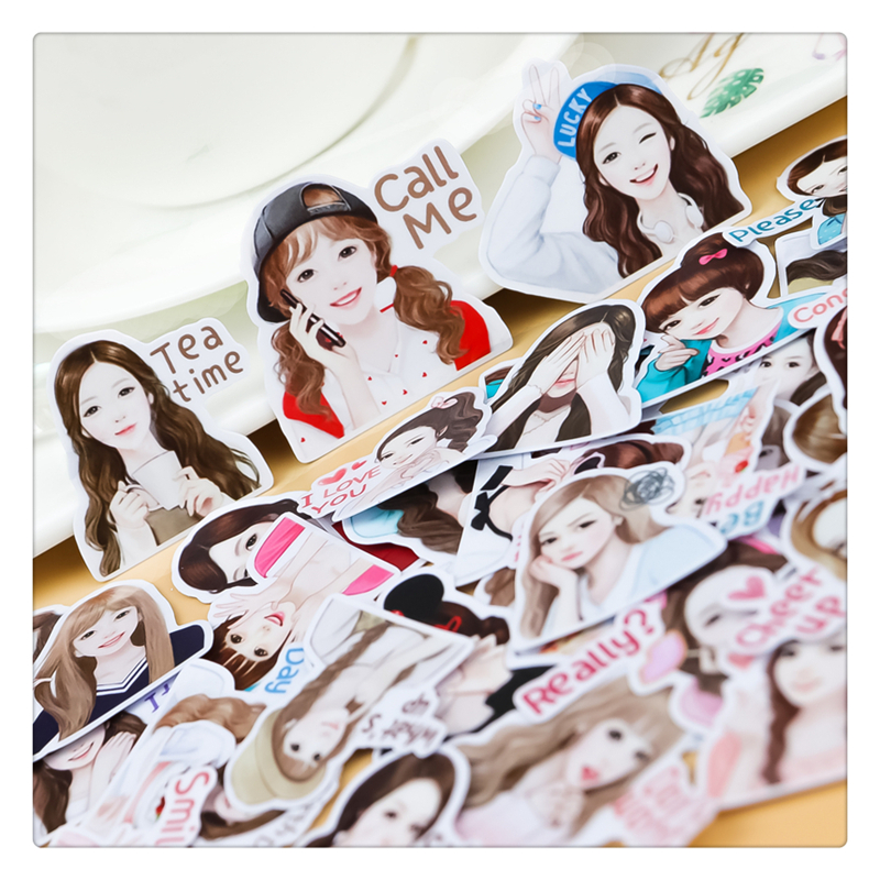 Set 15 sticker nữ sinh tinh nghịch