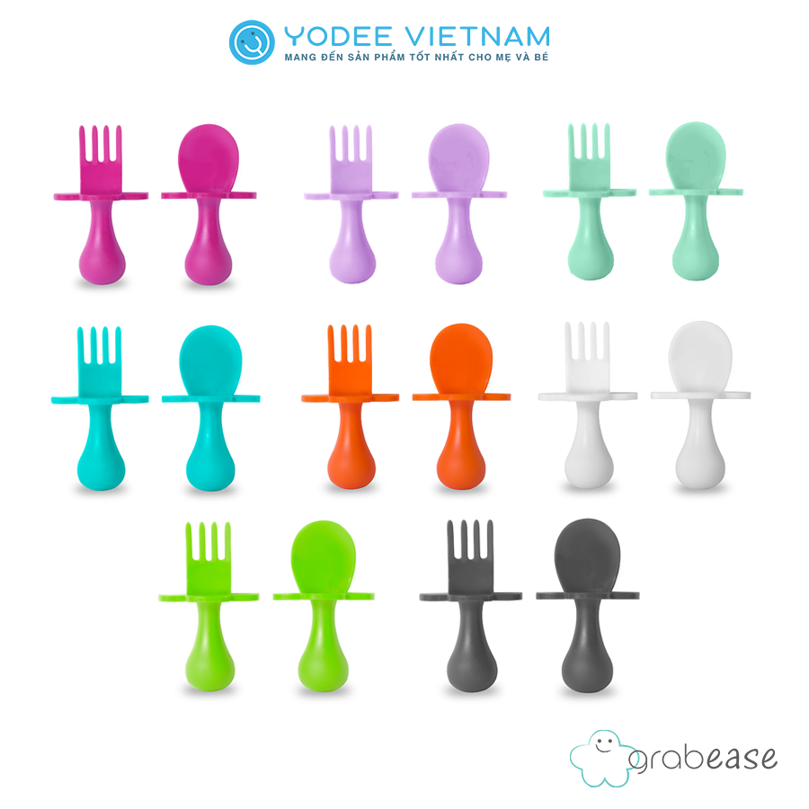 Grabease Bộ muỗng nĩa tập ăn cho bé