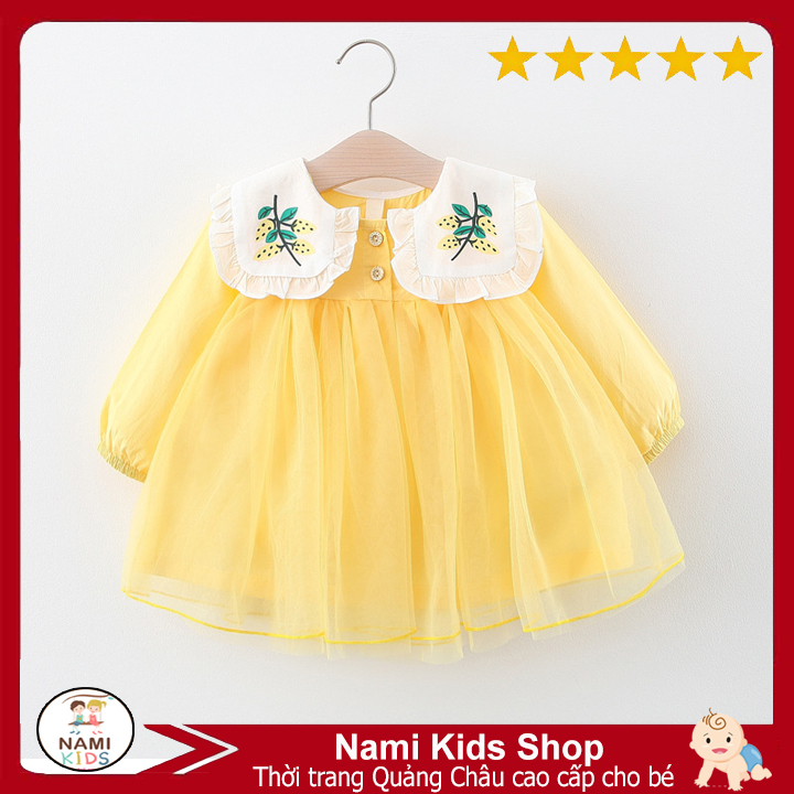 [137:A21] Váy công chúa đáng yêu cho bé style Hàn quốc hàng Quảng Châu cao cấp