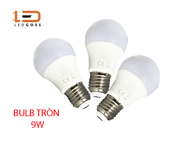 Combo 3 bóng đèn led bulb 9w ledgoes ánh sáng trắng/vàng, đui e27, siêu sáng tiết kiệm điện, bảo hành 2 năm