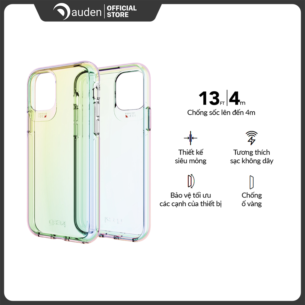 Ốp lưng chống sốc Gear4 D3O Crystal Palace 4m cho iPhone 11 Pro - Dâu Đen Store