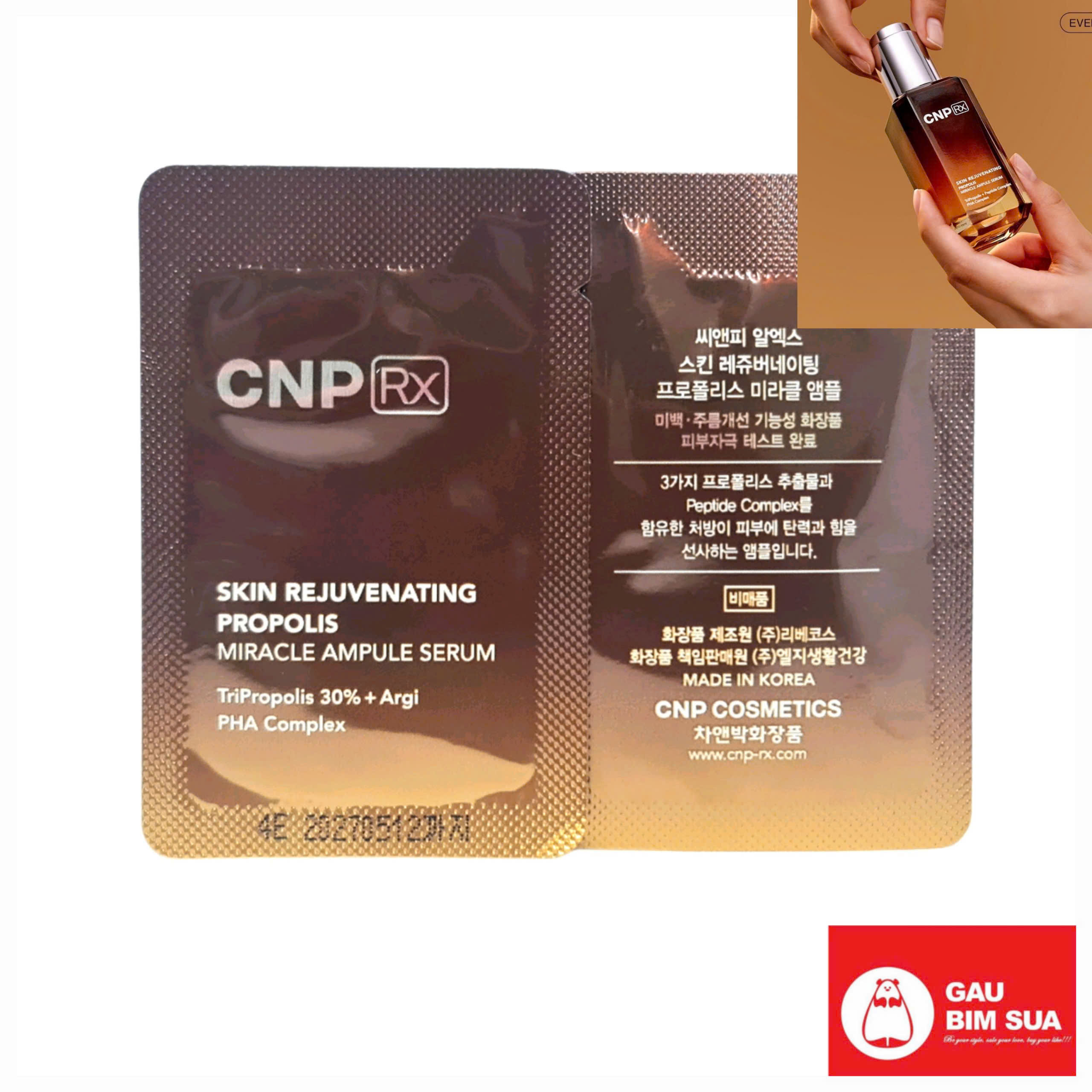 NEW CNP Gói tinh chất keo ong CNP RX Skin Rejuvenating Propolis Miracle Ampule Serum trẻ hóa da