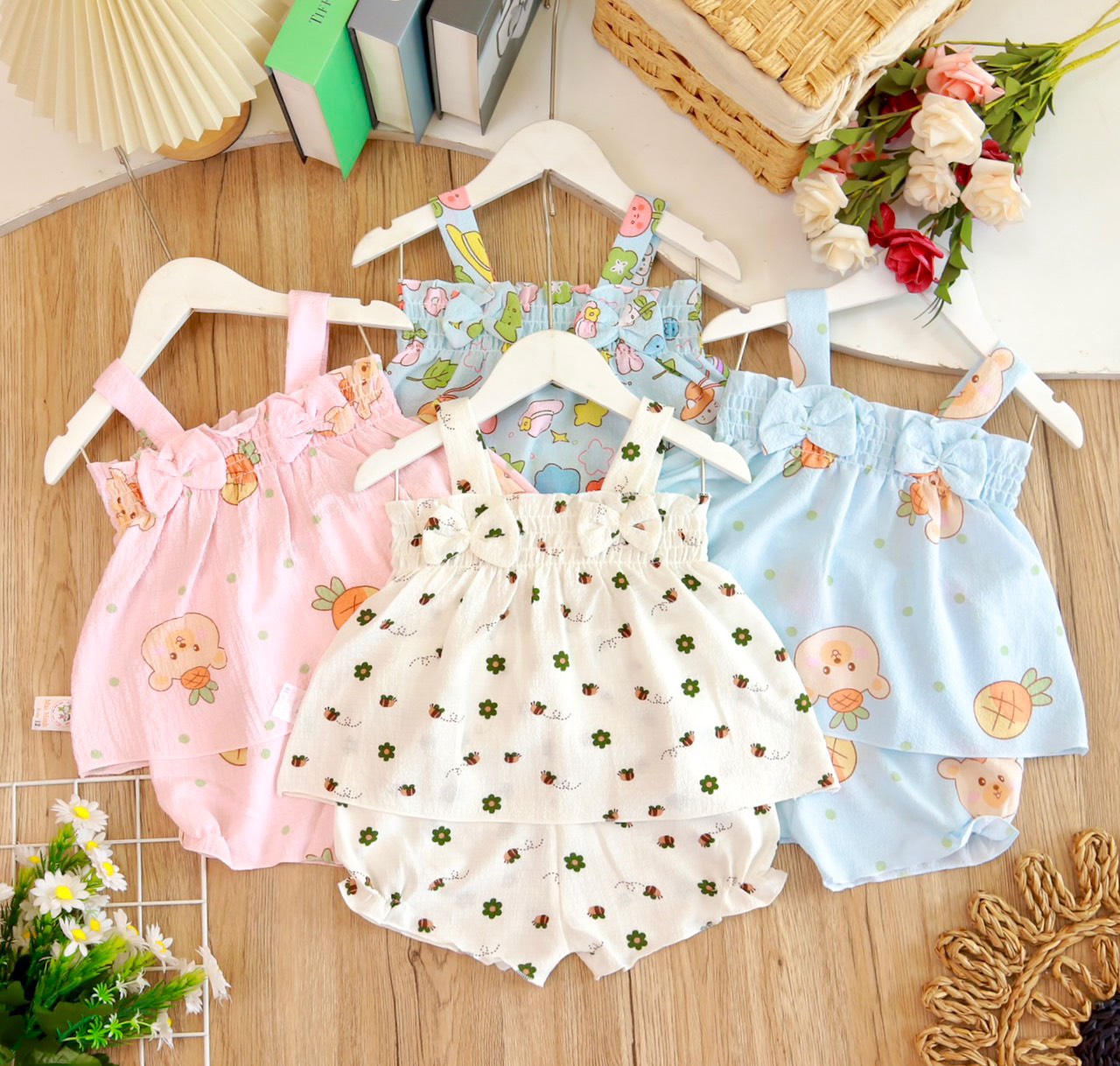 Bô đũi xốp dây nhún ngực bé