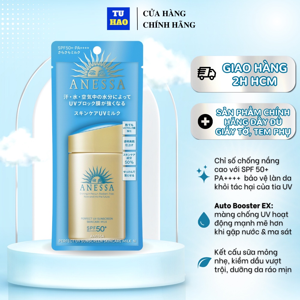 Sữa chống nắng bảo vệ hoàn hảo Anessa Perfect UV Sunscreen Skincare Milk 60ml anessa anessa sunscreen anessa sunscreen anessa anessa sunscreen