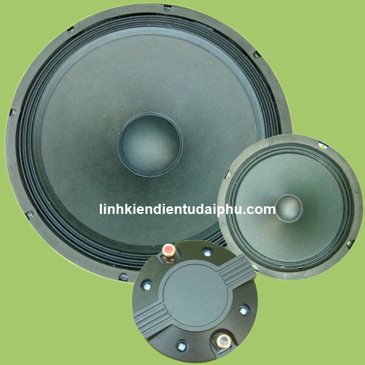 Combo loa 4 tấc đơn kèm loa trung loa treble cho mạch loa kéo 200W - 300W