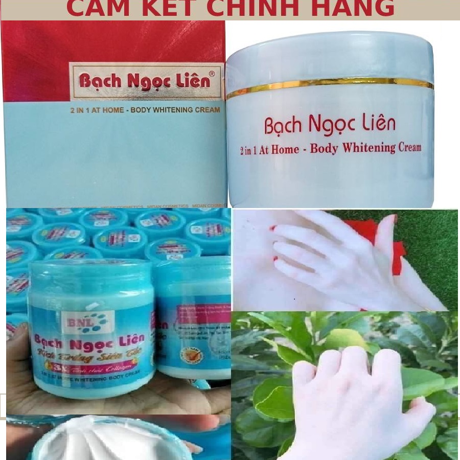 Combo kem body bạch ngọc liên siêu trắng 1 hộp kem kích trắng bạch ngọc liên