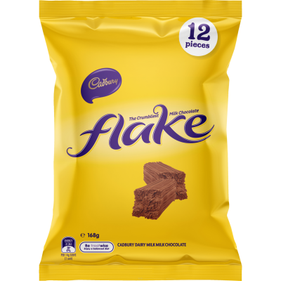 TÚI 12 THANH SOCOLA SỮA GIÒN Cadbury Flake Crumbliest Dairy Milk Chocolate 168g  12 mini bars  