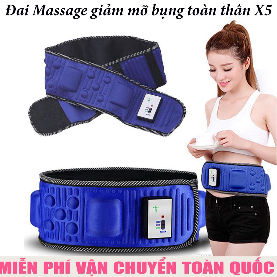 Đai massage bụng x5 đai masage giảm mỡ bụng mát sa bụng đai masage giảm mỡ toàn thân eo thon dáng đẹp tan mỡ