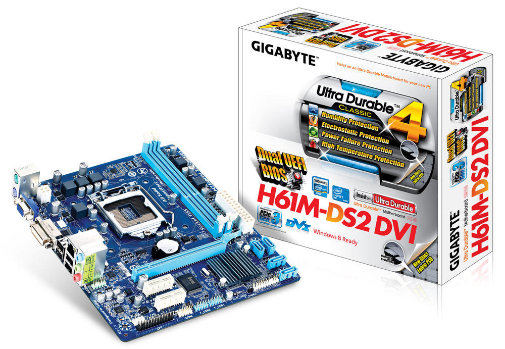 Gigabyte h61m-ds2 chính hãng - fullbox bảo hành 36 tháng