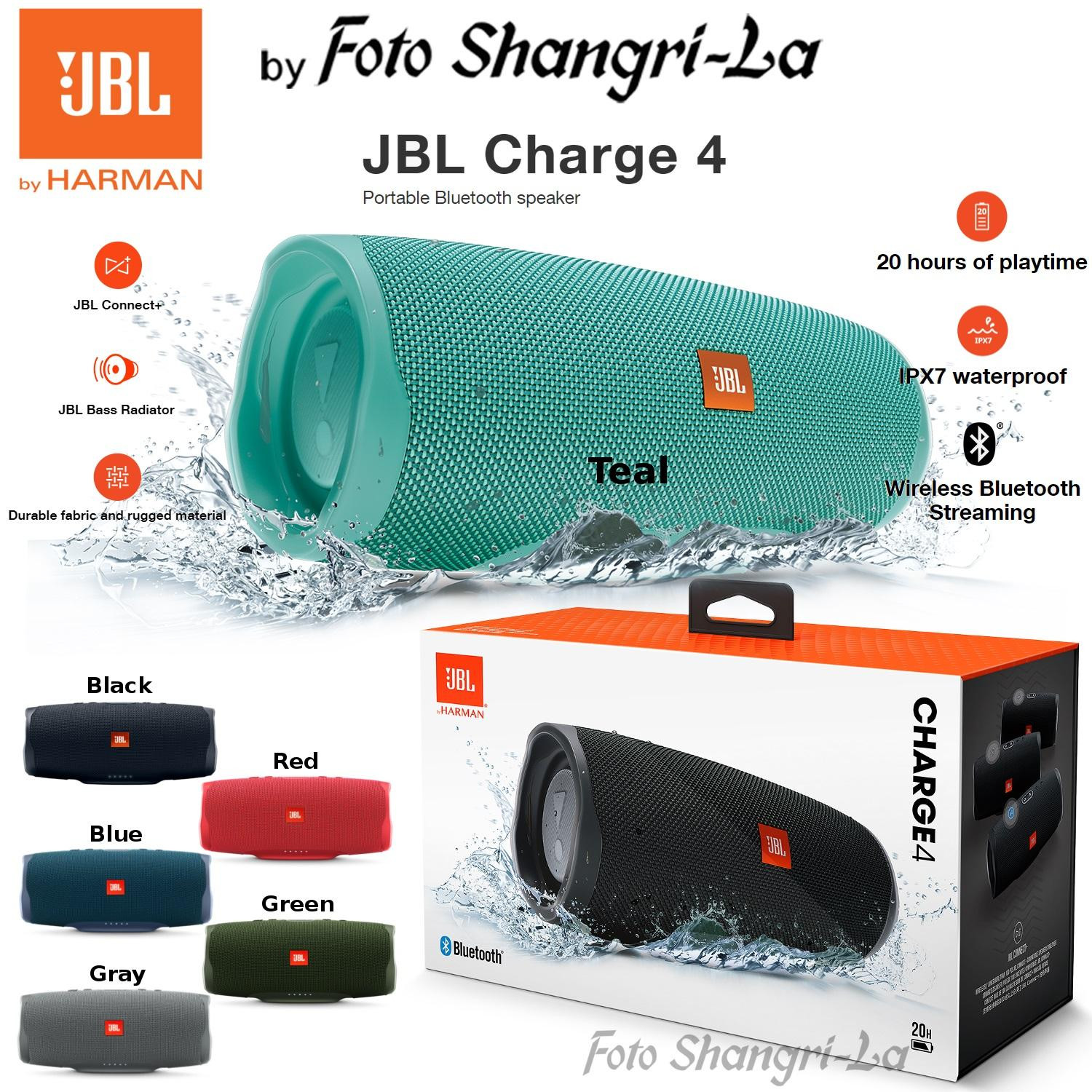 [ SALE CỰC HOT ] Combo Loa Bluetooth ( JBL CHARGE 4 + ) Cóc Sạc Chống Nước IPX7, Âm Thanh Sống Động Thời Gian Sử Dụng Lên Tới 20H Loa ( JB.L Charge 4 ) - Loa bluetooth Chống Va Đập, Có Thể Kết Nối 2 Loa. LỖI 1 ĐỔI 1 ,