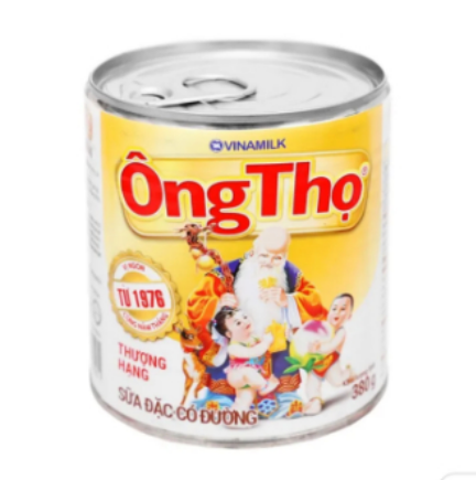  Combo  7 lon Sữa đặc có đường Ông Thọ Trắng Vinamilk 380g có nắp khui 