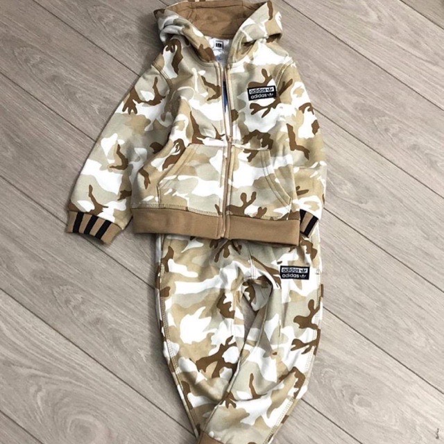 Bộ nỉ Adidas kéo khoá cho bé trai 3-8y