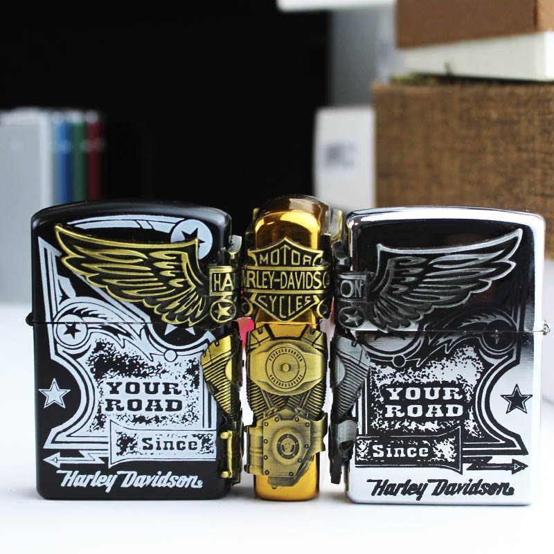 Bật Lửa Zippo Emblem Harley Davidson Đời La Mã K-XII ( Tặng Kèm Đá Bấc ) - Hộp Quẹt Xăng Đá Sưu Tầm Độc Lạ