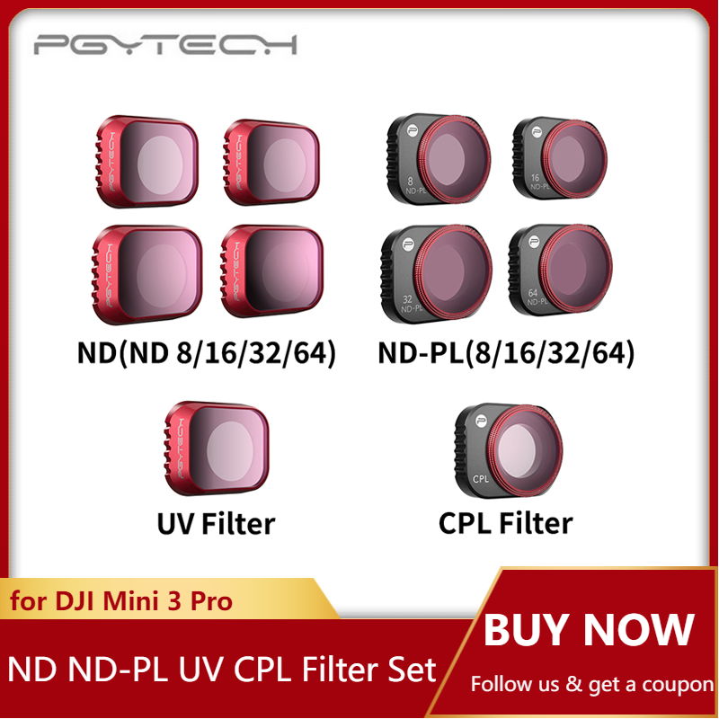 Pgytech bộ lọc cho dji mini 3 pro nd bộ lọc nd-pl uv cpl lọc chuyên nghiệp phụ kiện