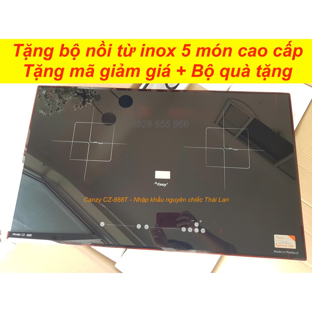 Bếp Từ Đôi Canzy CZ 888T ✅ -Công nghệ "Inverter" mới -Nhập Khẩu Thái Lan -BH 3 năm