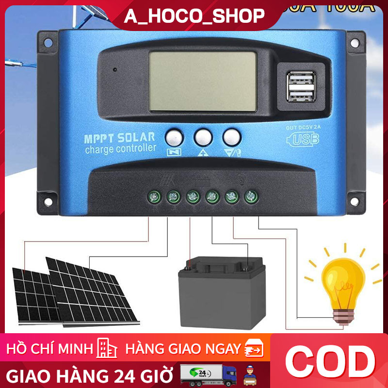 điều khiển bộ sạc năng lượng mặt trời mppt bộ sạc 30A bộ sạc năng lượng mặt trời 12v24v 60A Bộ sạc năng lượng mặt trời, bộ sạc pin năng lượng mặt trời