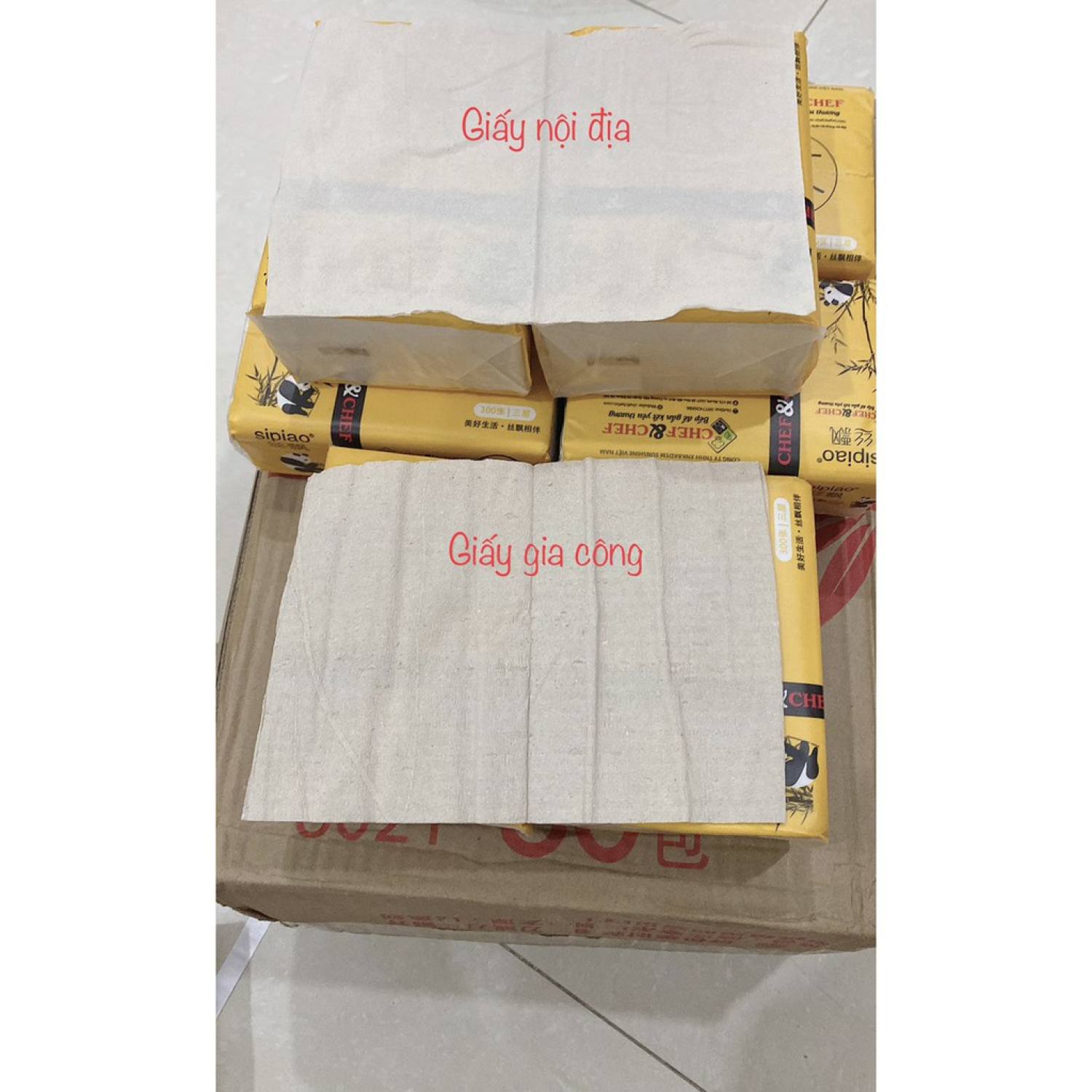 Giấy ăn gấu trúc sipiao - gói 300 tơ` hàng đẹp