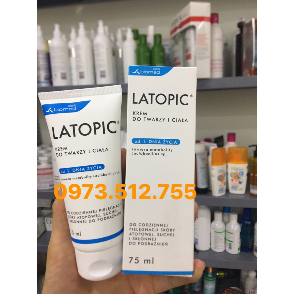 Kem dưỡng ẩm latopic làm dịu ngứa da dị ứng 75ml