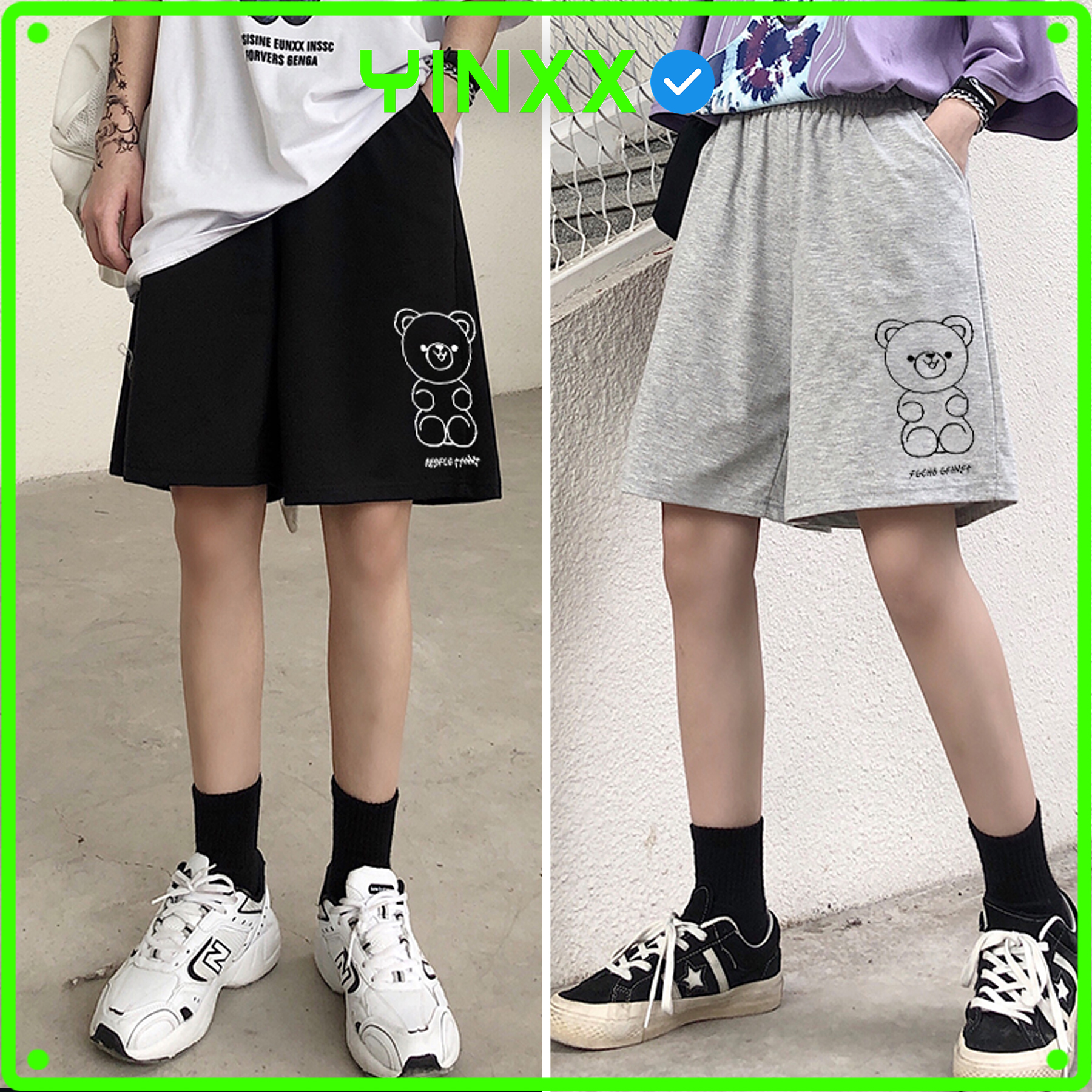 Quần short thun unisex quần short nam nữ qs21