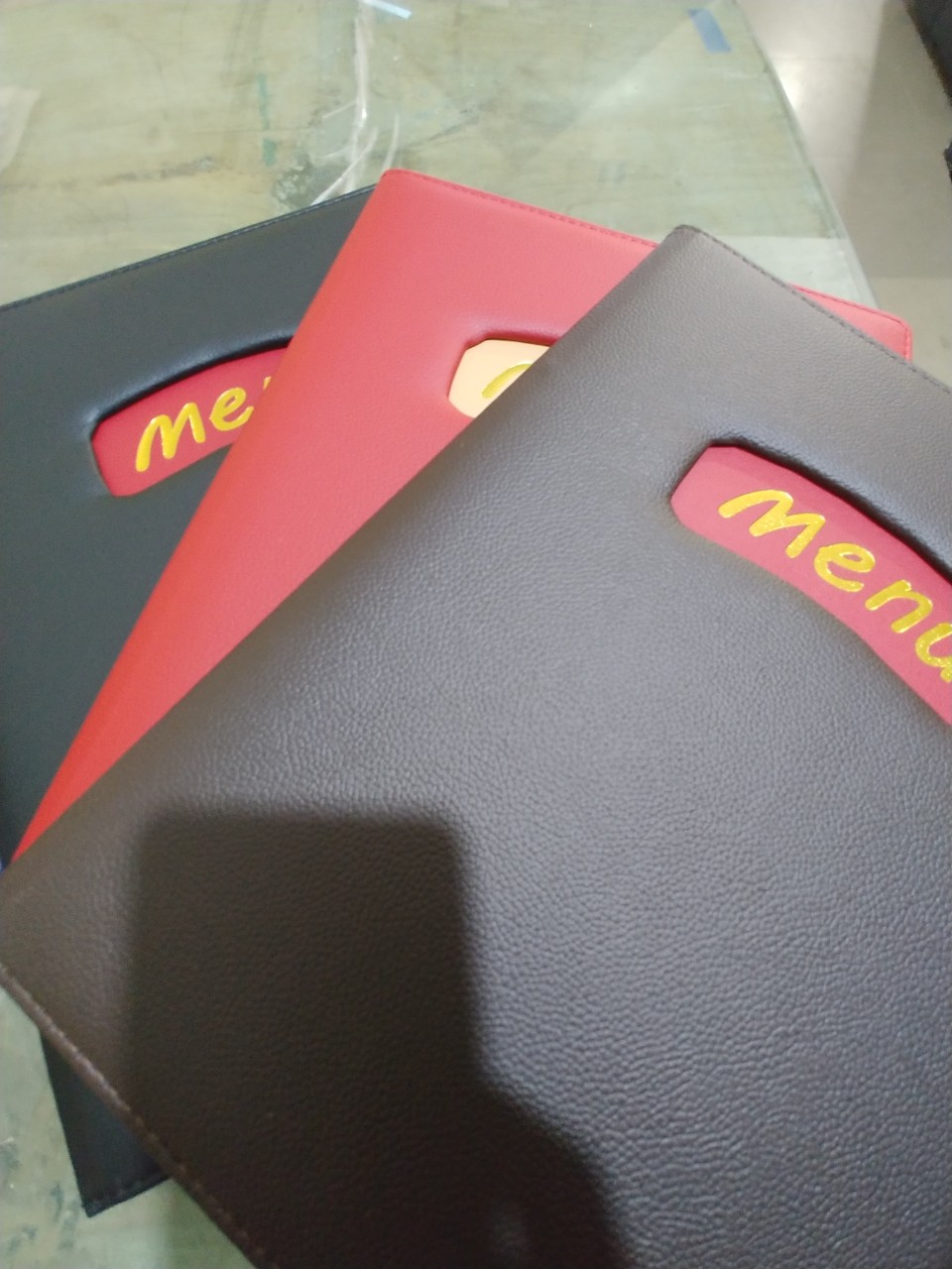 Menu bia da simili ruột 10 lá