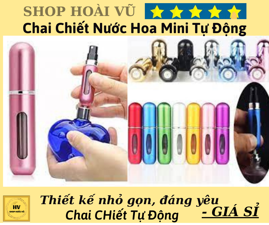 [HCM]Chai Chiết Nước Hoa Mini Tự Động Nhiều Mẫu 5ml