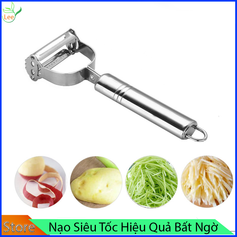 Dụng cụ nạo củ quả đa năng. Nạo sợi , gọt vỏ hoa quả. Chất liệu inox không rỉ đảm bảo an toàn thực phẩm – LEE 902