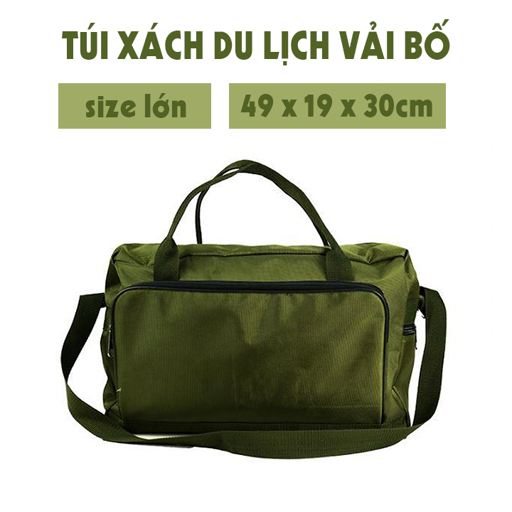 Túi xách du lịch vải bố AH size đại, túi đựng đồ nghề và dụng cụ sửa chữa, túi xách chống thấm, vải dày dặn sử dụng bền lâu