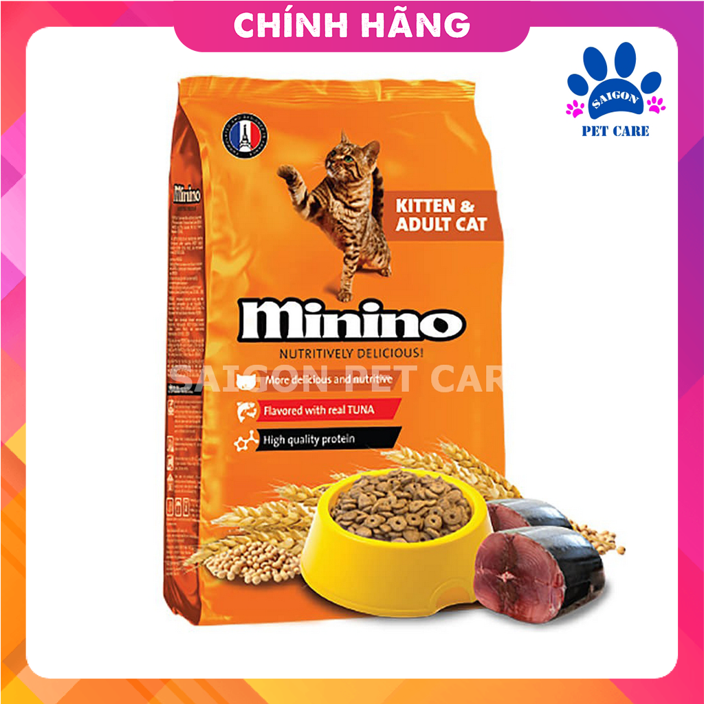 Thức ăn hạt Minino Kitten & Adult Cat cho mèo mọi lứa tuổi