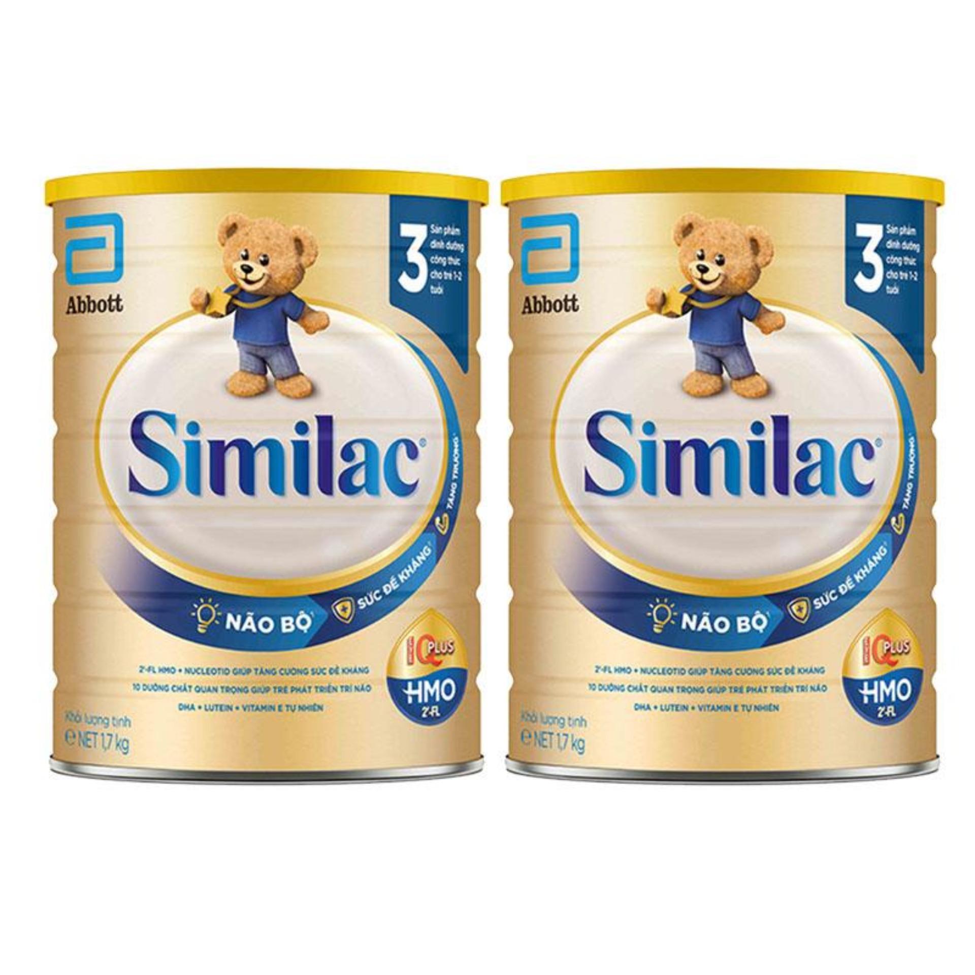 Bộ 2 sữa bột Similac IQ 3 1700g