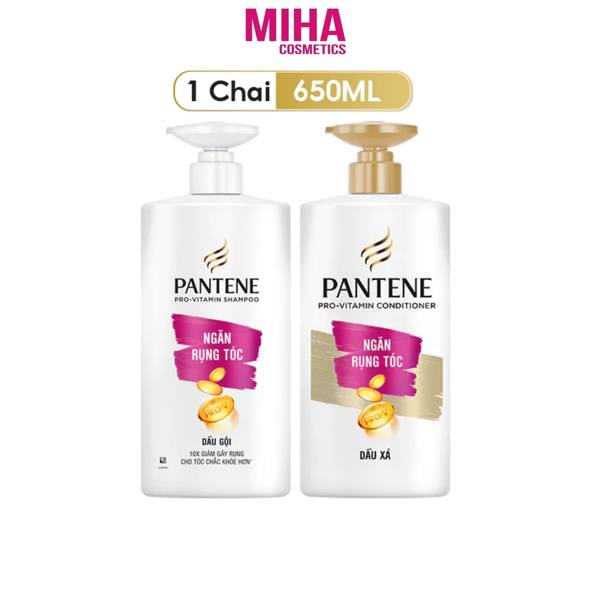 Dầu gội hoặc dầu xả pantene ngăn rụng tóc 650ml