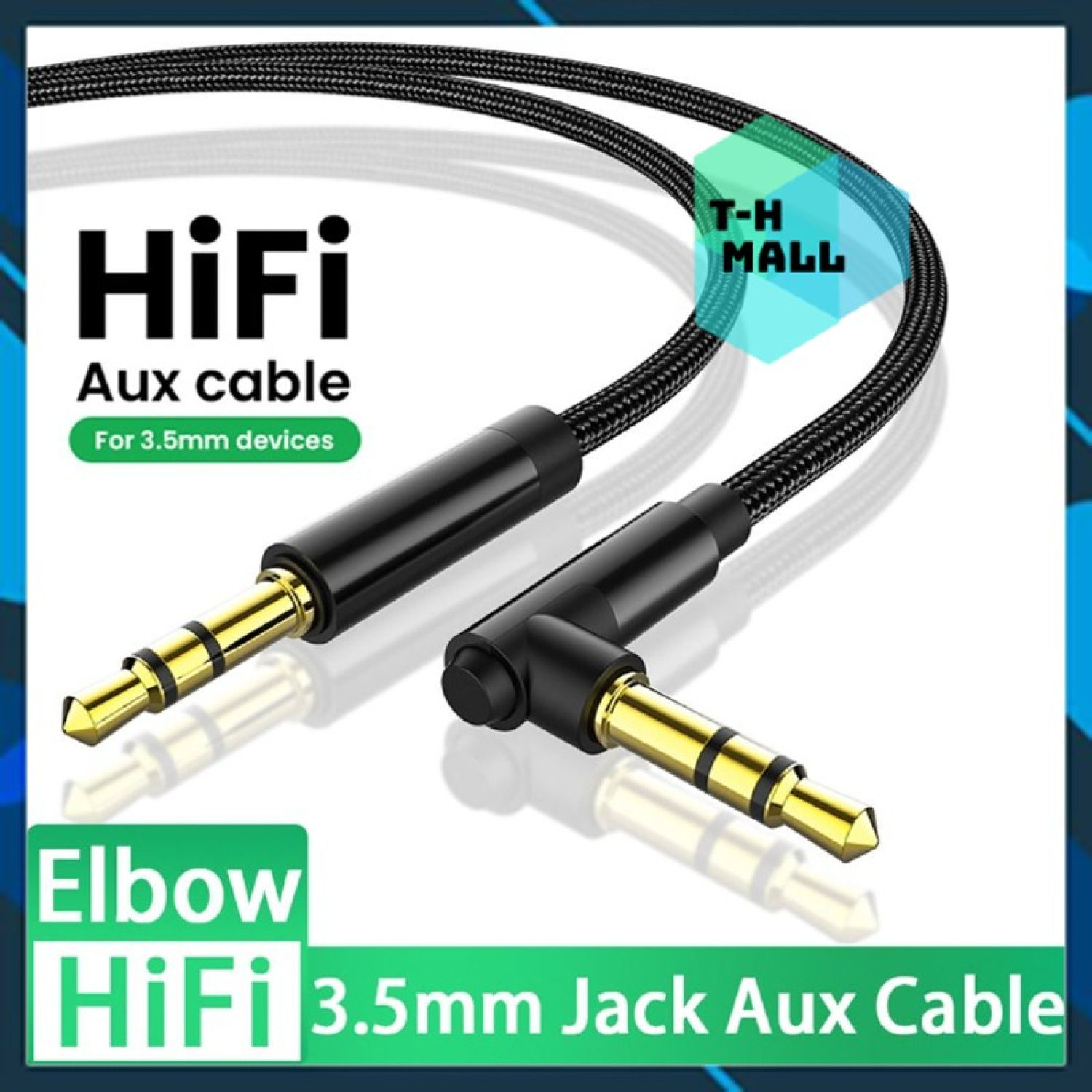 Cáp âm thanh Audio AUX dây dù jack 3.5mm dài 1m / 2m / 3m / 5m