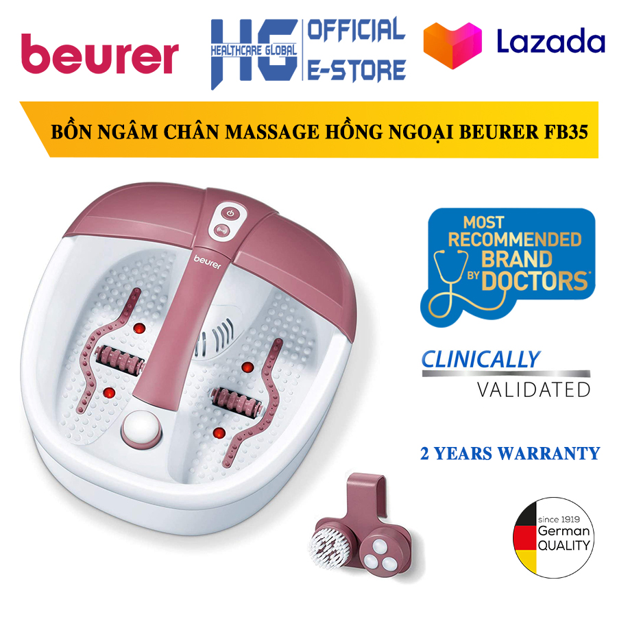 Bồn ngâm chân massage hồng ngoại Beurer FB35 - Chính hãng với 3 chế độ trị liệu - Thương hiệu hàng đầu Châu Âu