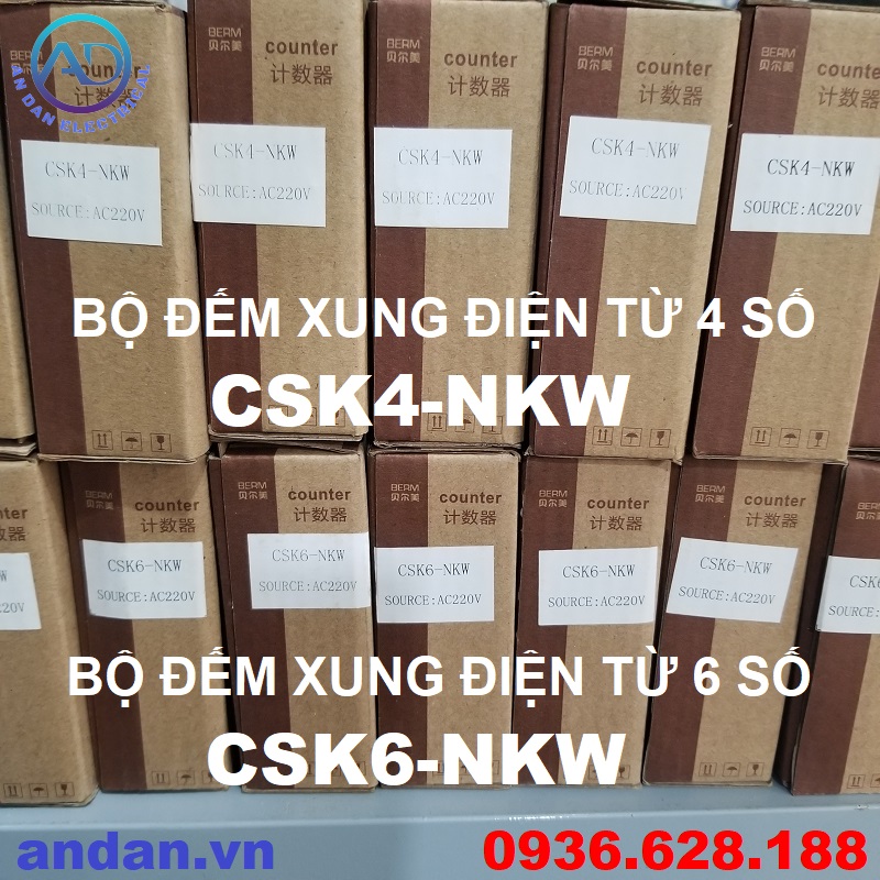 Bộ đếm xung điện từ 4 chữ số 6 chữ số csk4-nkw csk6-nkw ac220v - counter