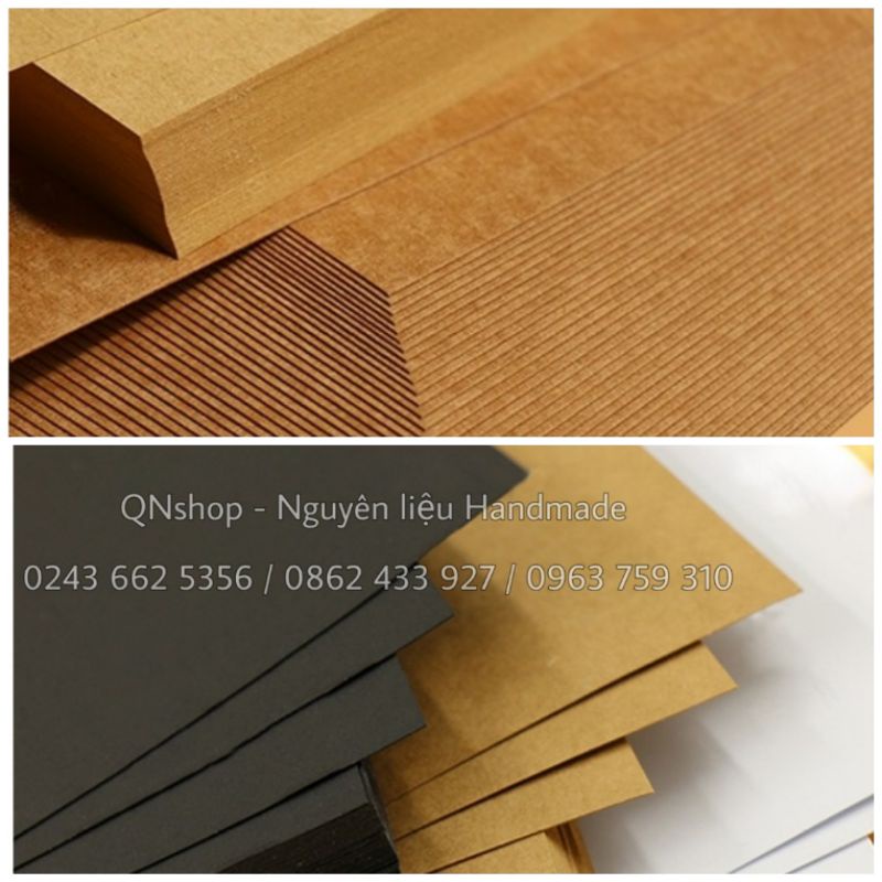 50 tờ bìa kraft a4 250gsm, bìa dày 2mm, bìa màu, bìa hoa...