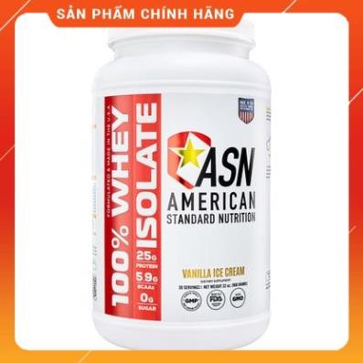 BỘT TĂNG CƠ CHO NGƯỜI TẬP GYM: ASN 100% WHEY PROTEIN ISOLATE (VỊ VANILLA ICE CREAM) DỄ UỐNG