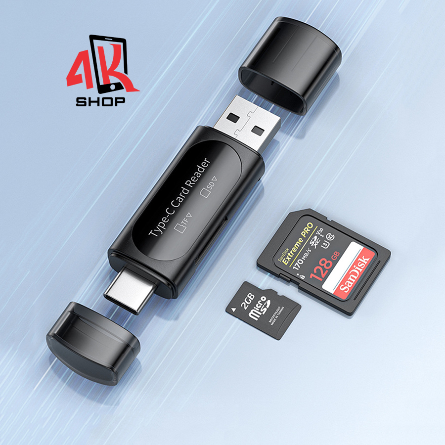 Đầu đọc thẻ nhớ SD Type-c kiêm chuyển đổi type-c sang usb đa năng